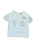 Taille O 100% Cotton Blue Short Sleeve Top Size Newborn - photo 1