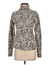 lucy Animal Print Silver Turtleneck Sweater Size S - photo 1