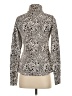 lucy Animal Print Silver Turtleneck Sweater Size S - photo 2