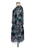 Parker 100% Polyester Paisley Teal Casual Dress Size S - photo 5