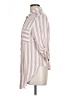Vixbe 100% Rayon Stripes Pink 3/4 Sleeve Button-Down Shirt Size L - photo 5
