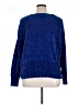 Seven7 100% Polyester Metallic Blue Pullover Sweater Size XL - photo 2