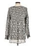 Skye's The Limit Animal Print Silver Long Sleeve Blouse Size M - photo 2