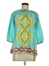 Britt Ryan 100% Silk Teal 3/4 Sleeve Silk Top Size XS - photo 1