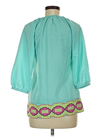 Britt Ryan 3/4 Sleeve Silk Top (view 2)