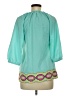 Britt Ryan 100% Silk Teal 3/4 Sleeve Silk Top Size XS - photo 2