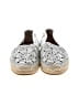 Burberry 100% Leather Paisley Silver White Perforated Leather Espadrilles Size EU 36 - photo 2