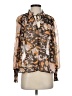 o.p.t 100% Polyester Brown Long Sleeve Blouse Size XS - photo 1