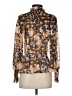 o.p.t 100% Polyester Brown Long Sleeve Blouse Size XS - photo 2