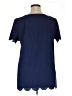 Amaryllis 100% Polyester Blue Short Sleeve Top Size 1X - photo 2
