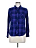 Rails 100% Rayon Plaid Blue Long Sleeve Button-Down Shirt Size M - photo 1