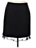W.D.N.Y. Solid Black Formal Skirt Size 8 - photo 1