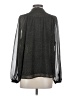 Ann Taylor LOFT 100% Polyester Gray Long Sleeve Blouse Size S - photo 2