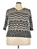 Lane Bryant 100% Rayon Chevron-herringbone Silver Pullover Sweater Size 18 - 20 Plus - photo 1
