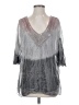 Soft Surroundings Silver 3/4 Sleeve Blouse Size S (estimated) - photo 1