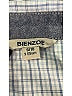 BIENZOE 100% Cotton Checkered-gingham Blue Long Sleeve Button-Down Shirt Size 9 - 10 - photo 3