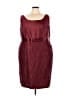 Le Bos 100% Polyester Burgundy Cocktail Dress Size 24 - photo 1