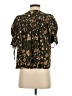 Ulla Johnson 100% Silk Brown Short Sleeve Silk Top Size 2 - photo 2