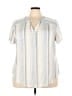 Torrid Silver Blue Short Sleeve Blouse Size 2X Plus (2) - photo 1