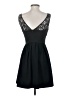 Aqua Solid Black Cocktail Dress Size S - photo 2
