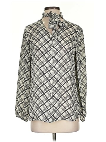 Pure Collection Long Sleeve Silk Top (view 1)