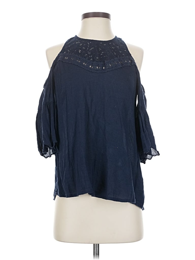 Pre-owned Hollister Sleeveless Blouse In Blue