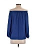 Eight Sixty 100% Polyester Blue 3/4 Sleeve Blouse Size S - photo 2