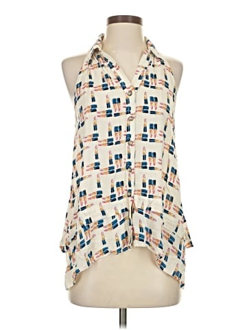 Maeve Sleeveless Button-Down Shirt (view 1)
