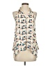 Maeve Ivory Sleeveless Button-Down Shirt Size 2 - photo 1