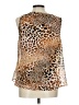 Anthony Original 100% Polyester Animal Print Brown Sleeveless Blouse Size L - photo 2