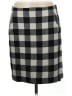Talbots Checkered-gingham Gray Wool Skirt Size 6 - photo 1