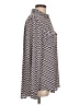Ann Taylor LOFT 100% Polyester Chevron-herringbone Ivory Long Sleeve Blouse Size L - photo 4