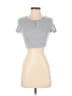 Shein Silver Short Sleeve T-Shirt Size S - photo 1