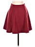Assorted Brands Solid Burgundy Casual Skirt Size XS - photo 2