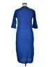 Unbranded Solid Blue Casual Dress Size XL - photo 2