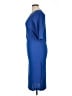 Unbranded Solid Blue Casual Dress Size XL - photo 5