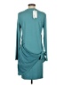 Merokeety Solid Teal Casual Dress Size S - photo 2