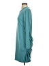 Merokeety Solid Teal Casual Dress Size S - photo 5