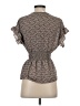 Max Studio 100% Polyester Brown Short Sleeve Blouse Size XS - photo 2