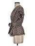 Max Studio 100% Polyester Brown Short Sleeve Blouse Size XS - photo 5