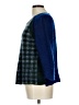 Cotélac Plaid Blue Wool Pullover Sweater Size Lg (3) - photo 5