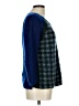 Cotélac Plaid Blue Wool Pullover Sweater Size Lg (3) - photo 4