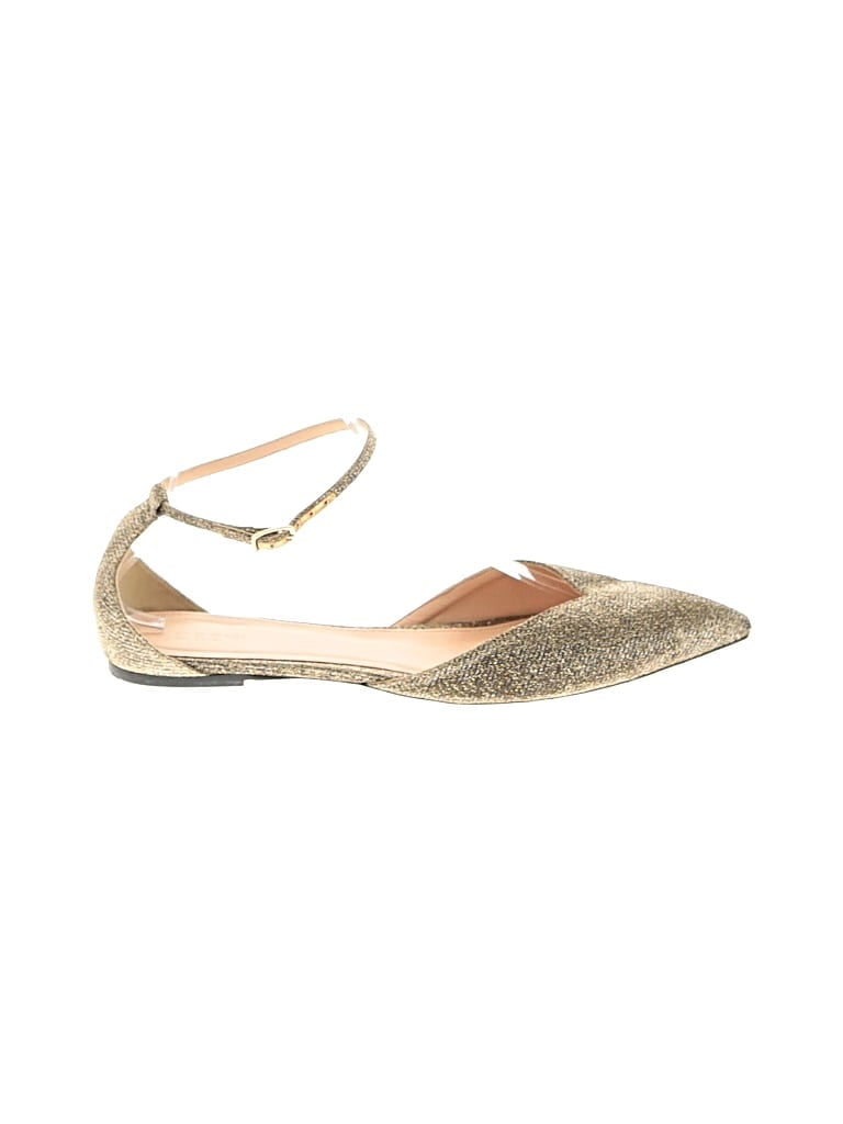 Pre-owned Jcrew Flats In Gold