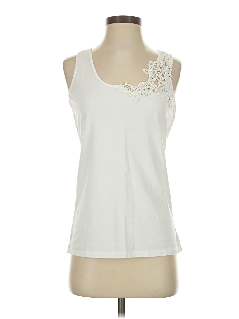 Pre-owned Together! Sleeveless Blouse In White