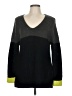 RD Style 100% Acrylic Color Block Black Pullover Sweater Size M - photo 1