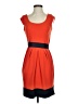 Ann Taylor Color Block Orange Cocktail Dress Size 2 - photo 1