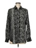 Mossimo 100% Polyester Paisley Silver Long Sleeve Blouse Size M - photo 1