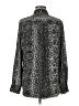 Mossimo 100% Polyester Paisley Silver Long Sleeve Blouse Size M - photo 2