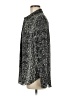 Mossimo 100% Polyester Paisley Silver Long Sleeve Blouse Size M - photo 5