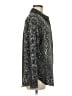 Mossimo 100% Polyester Paisley Silver Long Sleeve Blouse Size M - photo 4